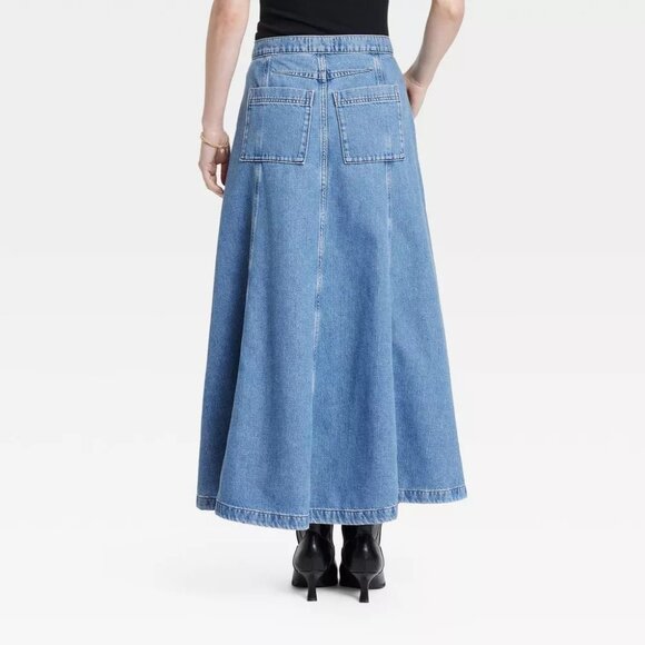 Universal Thread x Target | Denim Circle Maxi Skirt | Medium Wash | Size 8 | NWT - Picture 2 of 4
